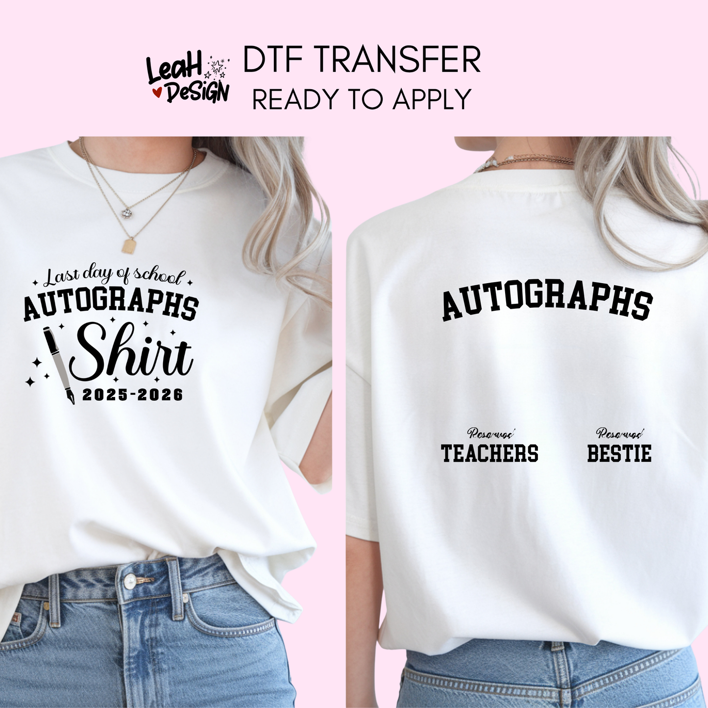 Autographs Tshirt DTF