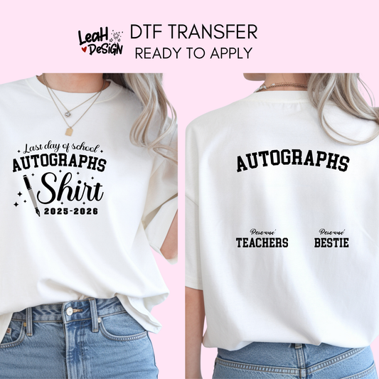 Autographs Tshirt DTF