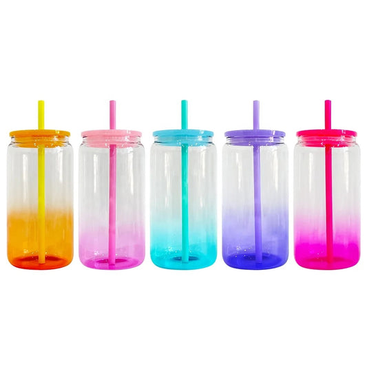 Ombre Jelly Glass Can
