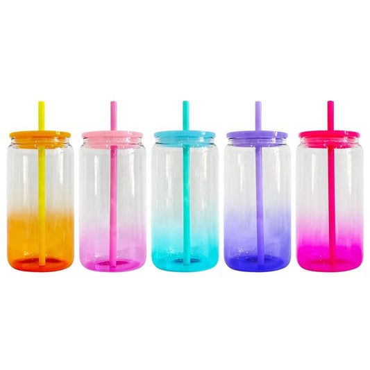 Ombre Jelly Glass Can