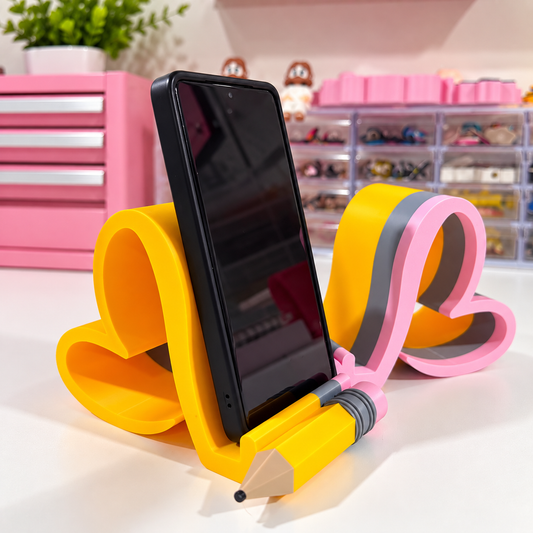 Teacher Pencil Heart Phone Stand