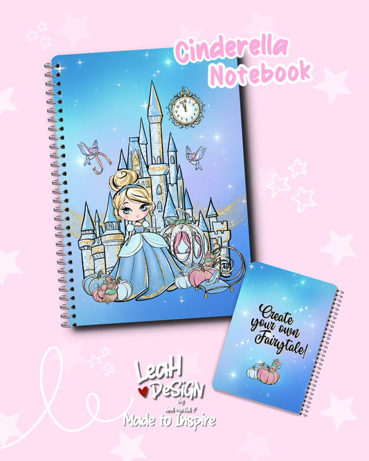 Cinderella Princess Notebook - Custom Spiral Journal