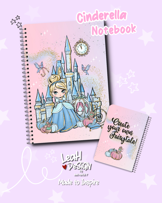 Cinderella Princess Notebook - Custom Spiral Journal