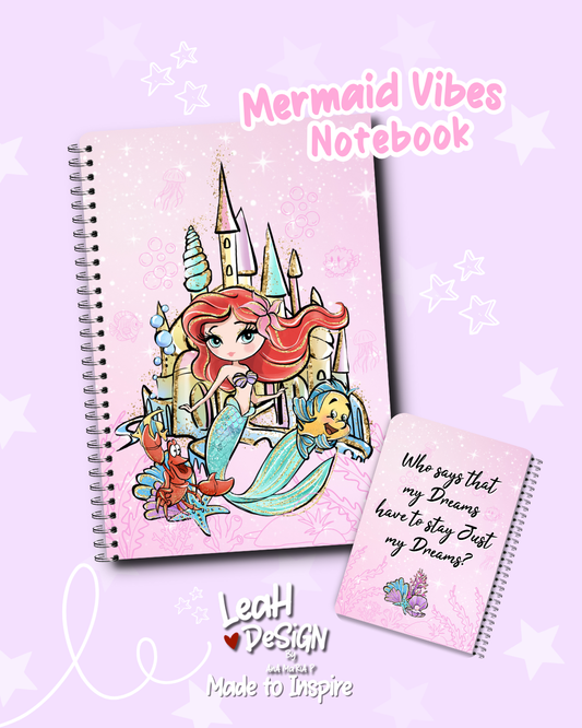 Mermaid Vibes Notebook - Custom Spiral Journal