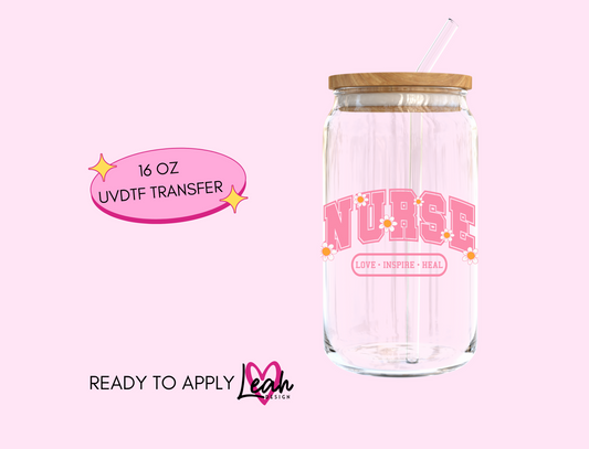 Pink Nurse Decal Uvdtf