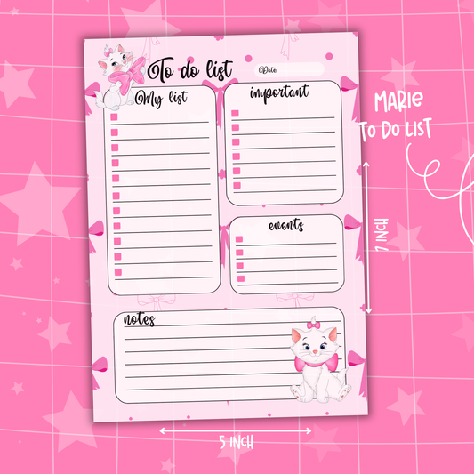 Marie Cat To Do List