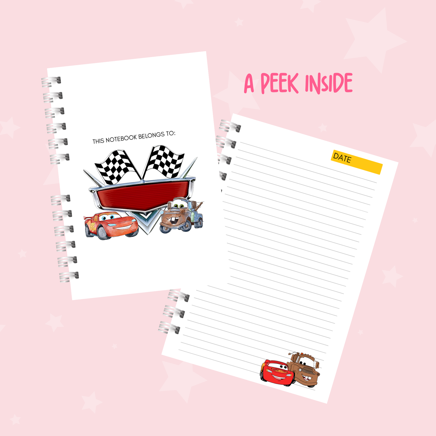 Racing Friends Personalized Notebook