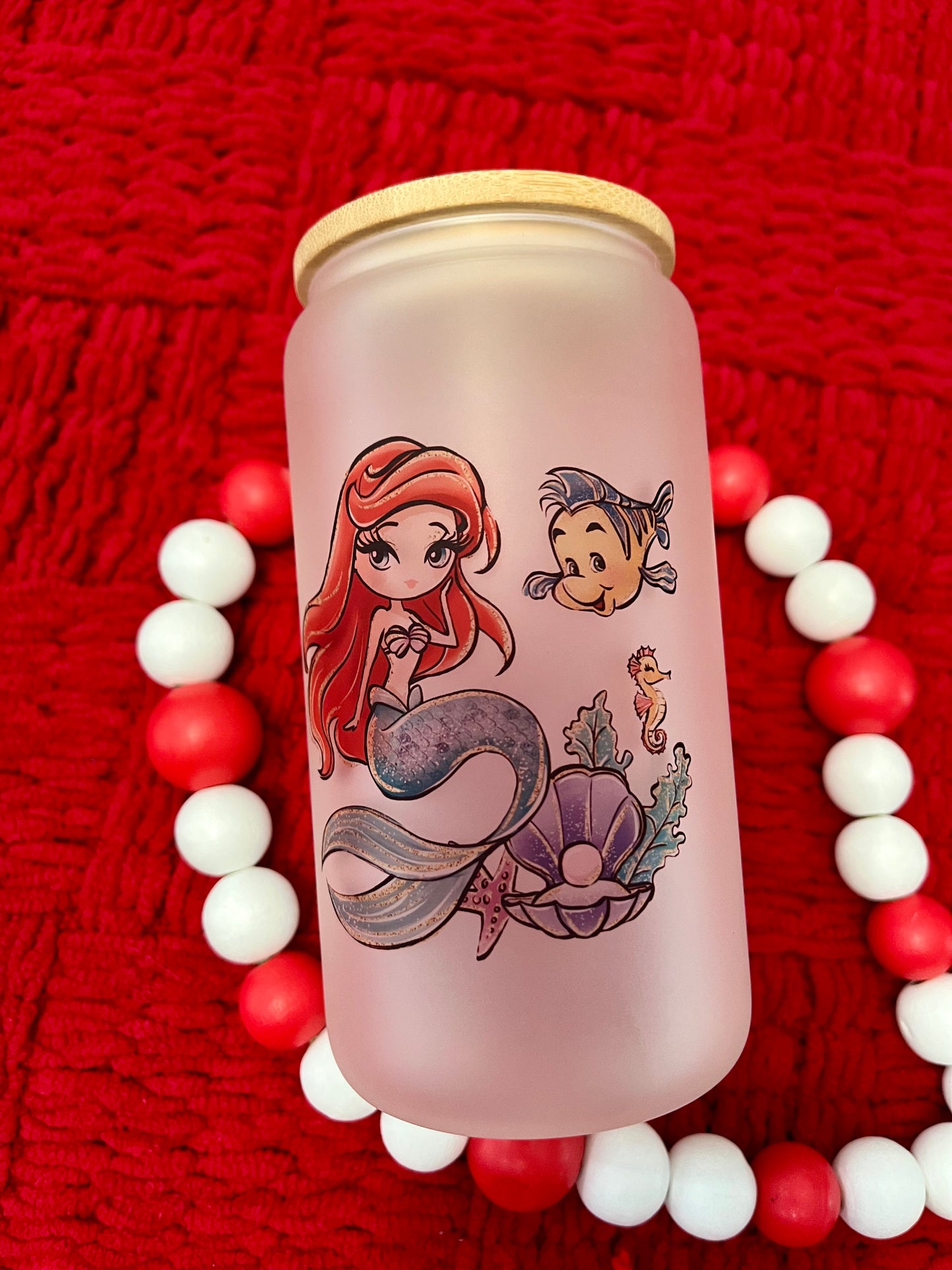 Little Mermaid Glass Can