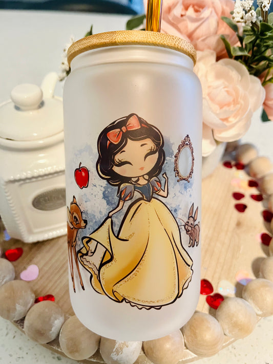 Snow  Princess Glass Can